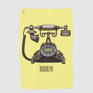 Serviette De Golf Illustration de dessin téléphonique