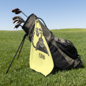 Serviette De Golf Illustration de dessin téléphonique (Vert)