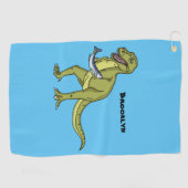 Serviette De Golf Illustration de dinosaure T rex drôle (Horizontal)