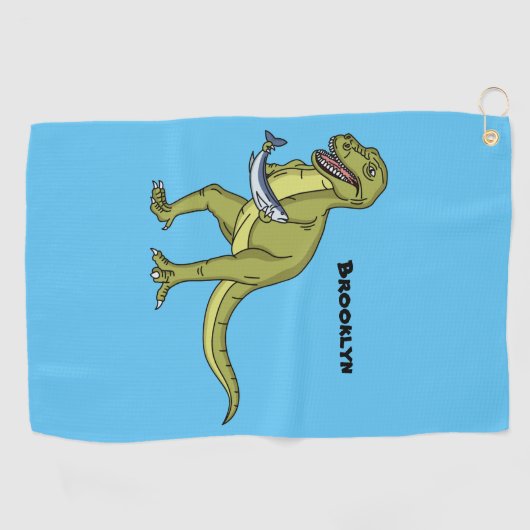 Serviette De Golf Illustration de dinosaure T rex drôle (Horizontal)