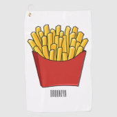 Serviette De Golf Illustration de frites (Devant)