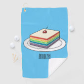 Serviette De Golf Illustration de gâteau arc-en-ciel (En situation)