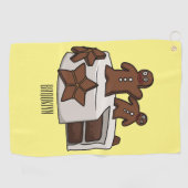 Serviette De Golf Illustration de gâteau de pain d'épices (Horizontal)