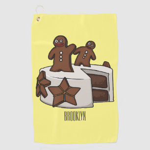 Serviette De Golf Illustration de gâteau de pain d'épices