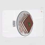 Serviette De Golf Illustration de gâteau de Tiramisu (Horizontal)