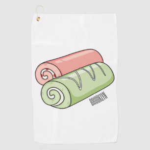 Serviette De Golf Illustration de gâteau suisse roll / roll