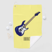 Serviette De Golf Illustration de guitare électrique (En situation)