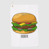 Serviette De Golf Illustration de Hamburger (Devant)