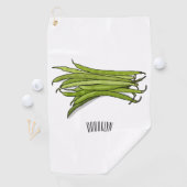 Serviette De Golf Illustration de haricots verts (En situation)