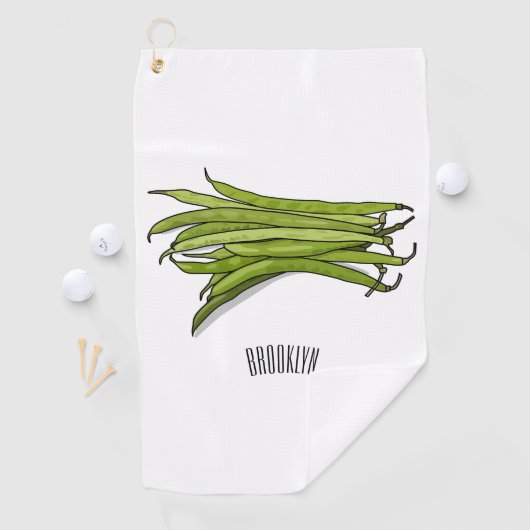 Serviette De Golf Illustration de haricots verts (En situation)