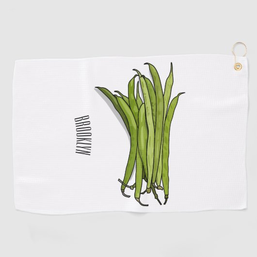 Serviette De Golf Illustration de haricots verts (Horizontal)