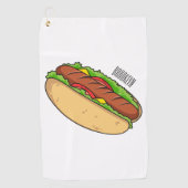 Serviette De Golf Illustration de Hot dog (Devant)