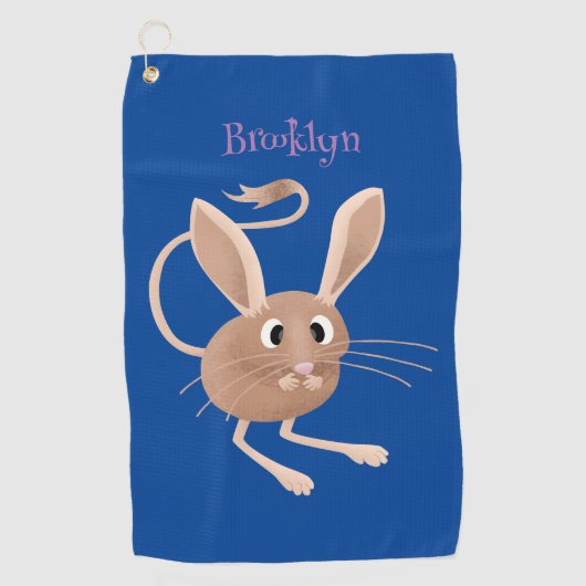 Serviette De Golf Illustration de jerboa aux longues oreilles (Devant)