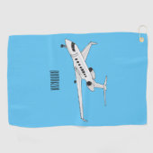 Serviette De Golf Illustration de jet privé (Horizontal)