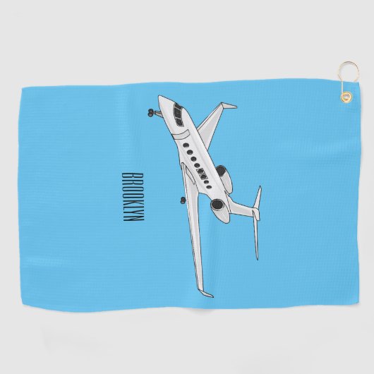 Serviette De Golf Illustration de jet privé (Horizontal)