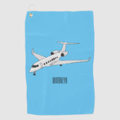Serviette De Golf Illustration de jet privé (Devant)