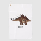 Serviette De Golf Illustration de Kentrosaurus (Devant)