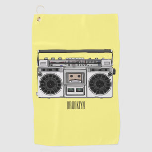 Serviette De Golf Illustration de la bande dessinée radio