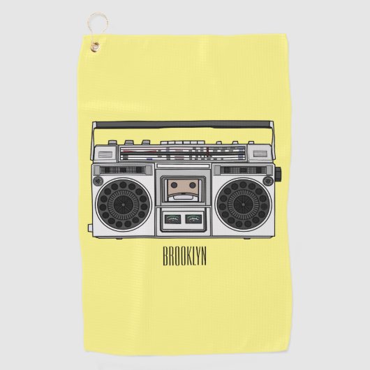 Serviette De Golf Illustration de la bande dessinée radio (Devant)