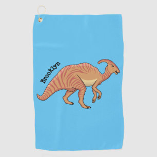 Serviette De Golf Illustration de la caricature de dinosaure du para