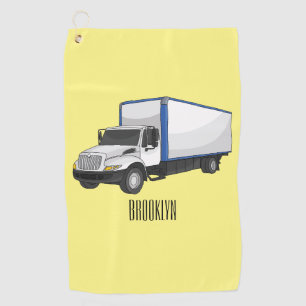 Serviette De Golf Illustration de la caricature du camion-boîte