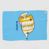 Serviette De Golf Illustration de la caricature du poisson papillon  (Horizontal)