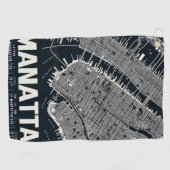 Serviette De Golf Illustration de la carte de Manhattan (Horizontal)