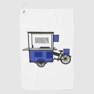 Serviette De Golf Illustration de la charrette alimentaire