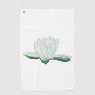 Serviette De Golf Illustration de la fleur de lotus blanc