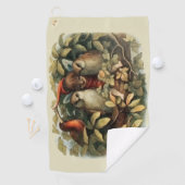 Serviette De Golf Illustration de la nature des hiboux et des fées d (En situation)
