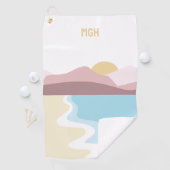Serviette De Golf Illustration de la nature du monogramme personnali (En situation)