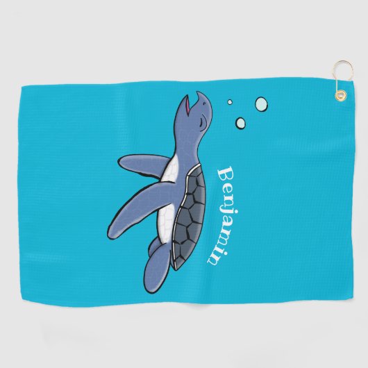 Serviette De Golf Illustration de la petite tortue de mer (Horizontal)