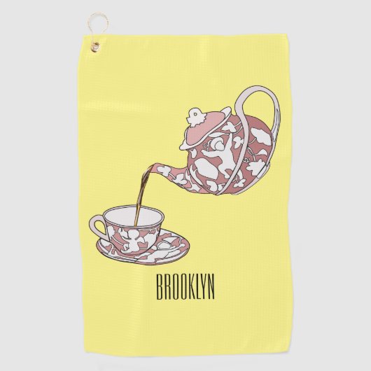 Serviette De Golf Illustration de la série Teacup (Devant)