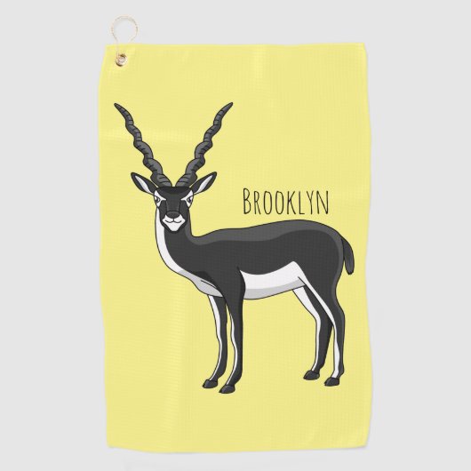Serviette De Golf Illustration de l'antilope Blackbuck (Devant)