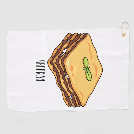 Serviette De Golf Illustration de Lasagna (Horizontal)
