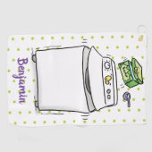 Serviette De Golf Illustration de lave-linge mignonne (Horizontal)