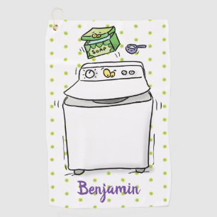 Serviette De Golf Illustration de lave-linge mignonne