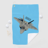 Serviette De Golf Illustration de l'avion de chasse (En situation)