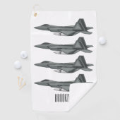 Serviette De Golf Illustration de l'avion de chasse (En situation)