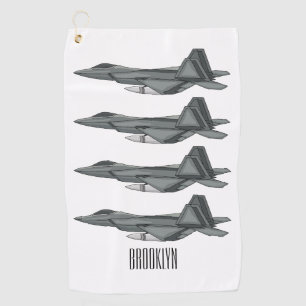 Serviette De Golf Illustration de l'avion de chasse