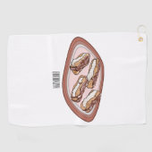 Serviette De Golf Illustration de l'éclair de chocolat (Horizontal)
