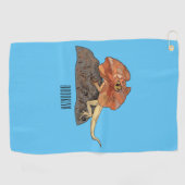 Serviette De Golf Illustration de lézard à col frisé (Horizontal)