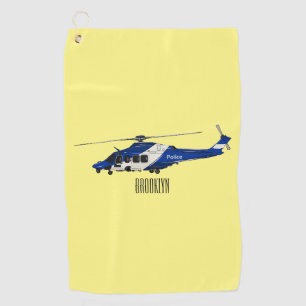 Serviette De Golf Illustration de l'hélicoptère de police