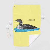 Serviette De Golf Illustration de Loon bird (En situation)