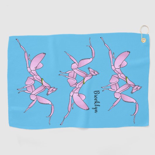Serviette De Golf Illustration de l'orchidée mante (Horizontal)