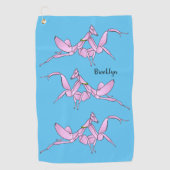 Serviette De Golf Illustration de l'orchidée mante (Devant)