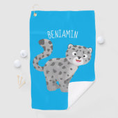 Serviette De Golf Illustration de mignon léopard des neiges (En situation)