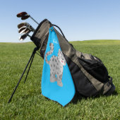 Serviette De Golf Illustration de mignon léopard des neiges (Vert)