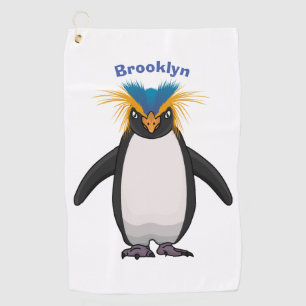 Serviette De Golf Illustration de mignon macaroni pingouin