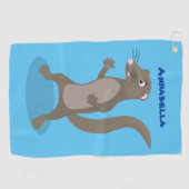 Serviette De Golf Illustration de mignonne mangouste (Horizontal)